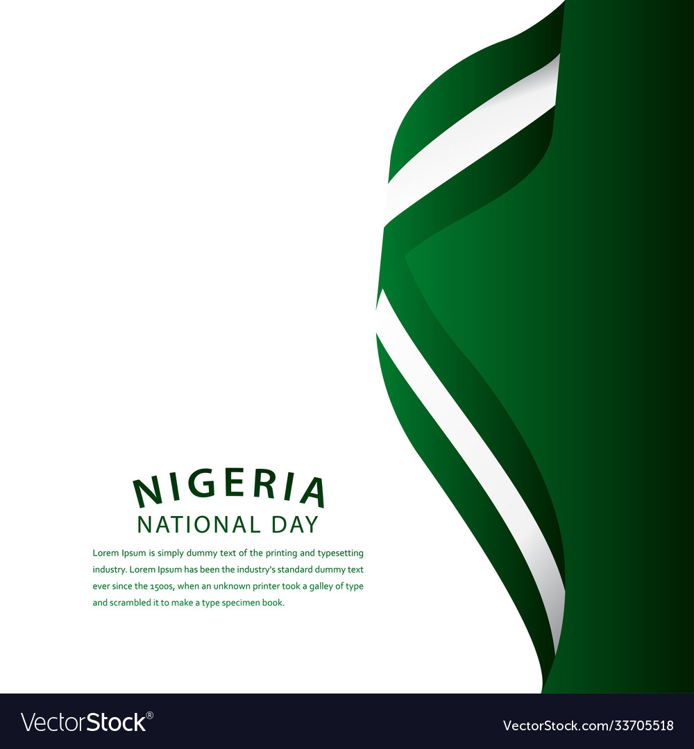 Happy Nigeria Nationalfeiertag Vorlage