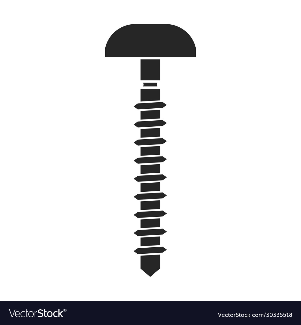 Metal bolt iconblack icon isolated