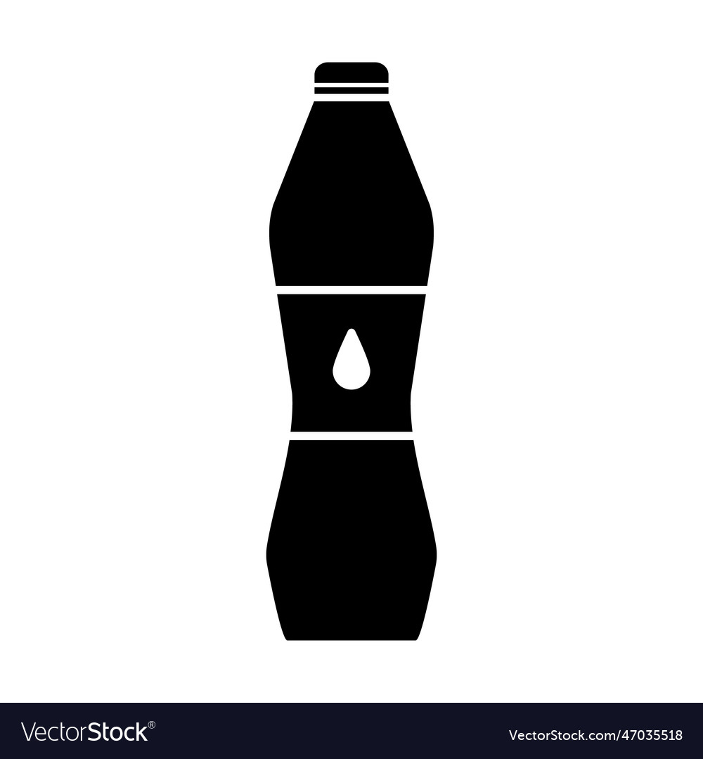 Plastic bottle silhouette icon or drink bottle Vector Image