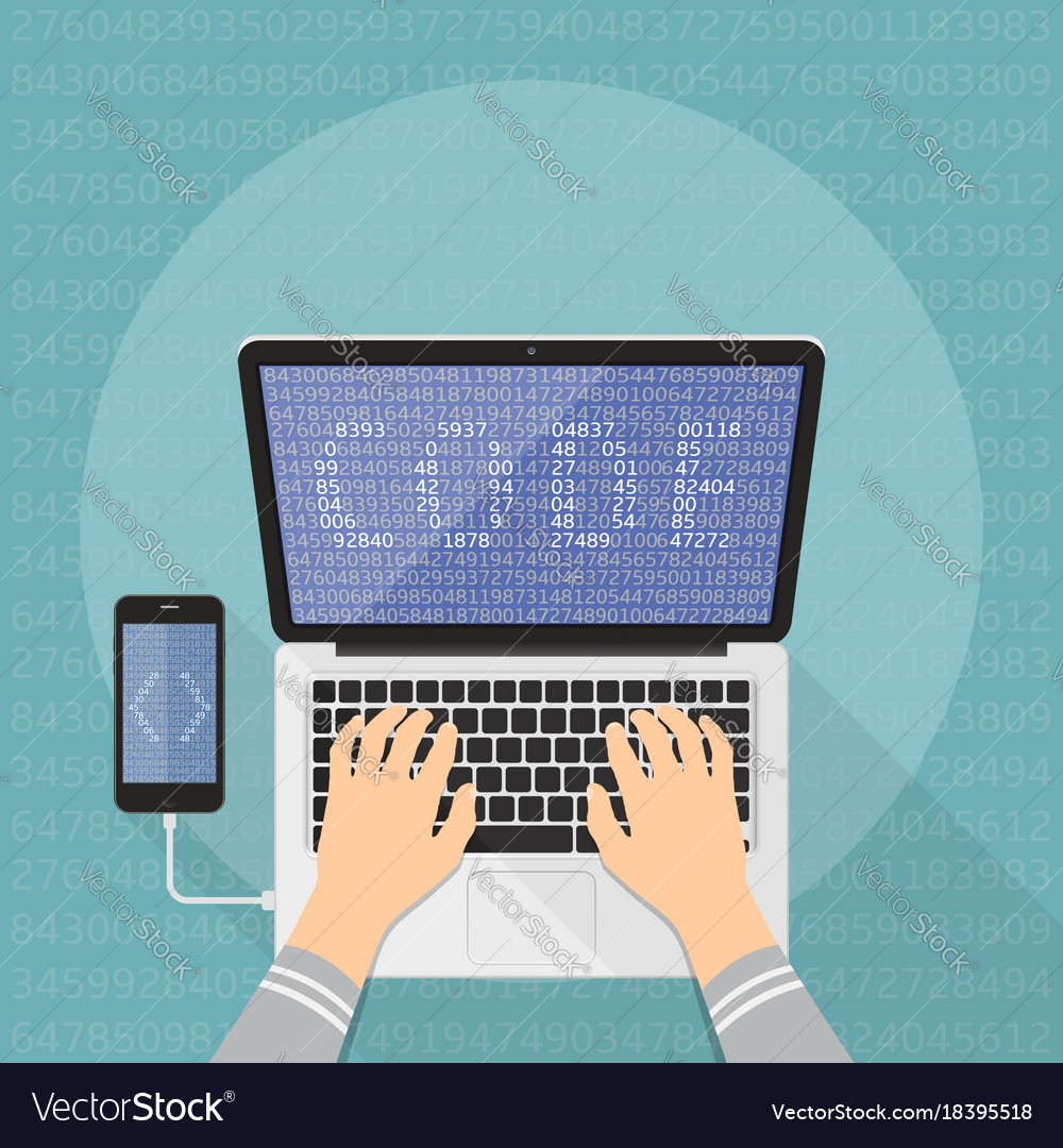 Programming and coding concept programmer Vector Image