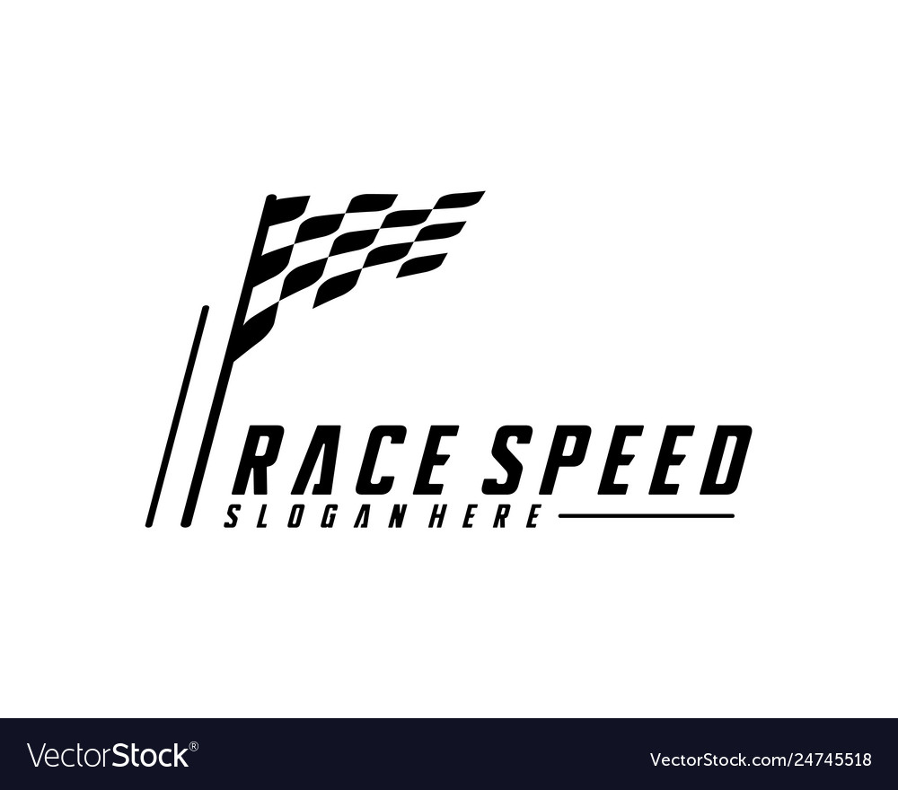Race flag design concepts icon speed simple vector image Race flag design concepts icon speed simple