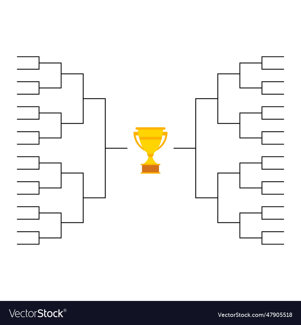 Set of bracket sport tournament blank elimination Vector Image