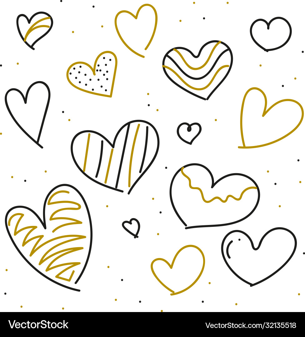 Set valentines day design elements Royalty Free Vector Image