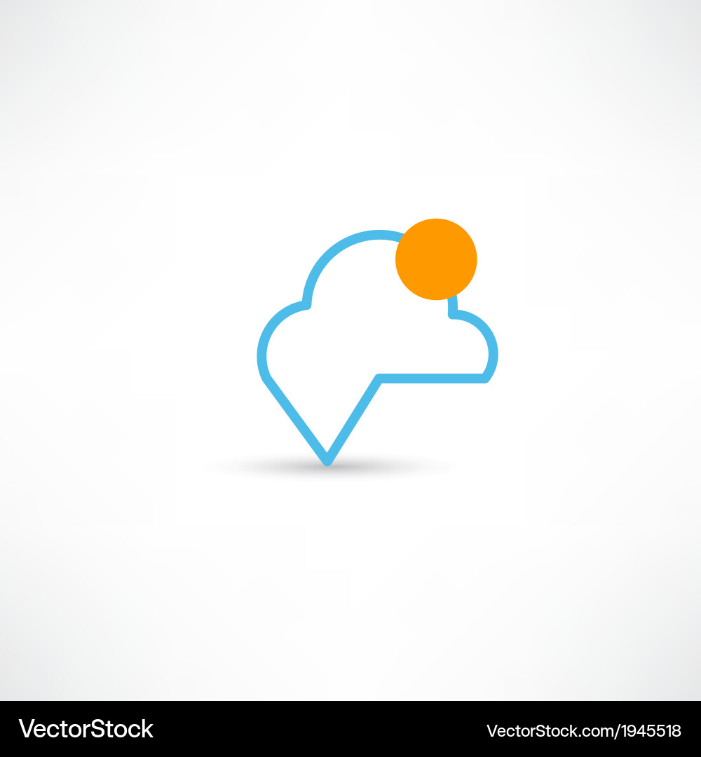 Sun and cloud Royalty Free Vector Image - VectorStock