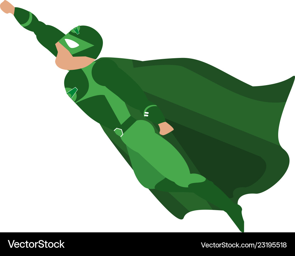 Superhero character cartoon Royalty Free Vector Image