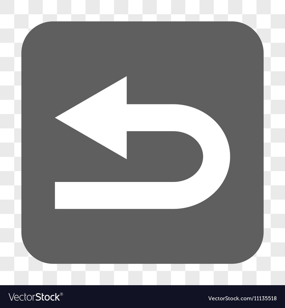 Turn left rounded square button