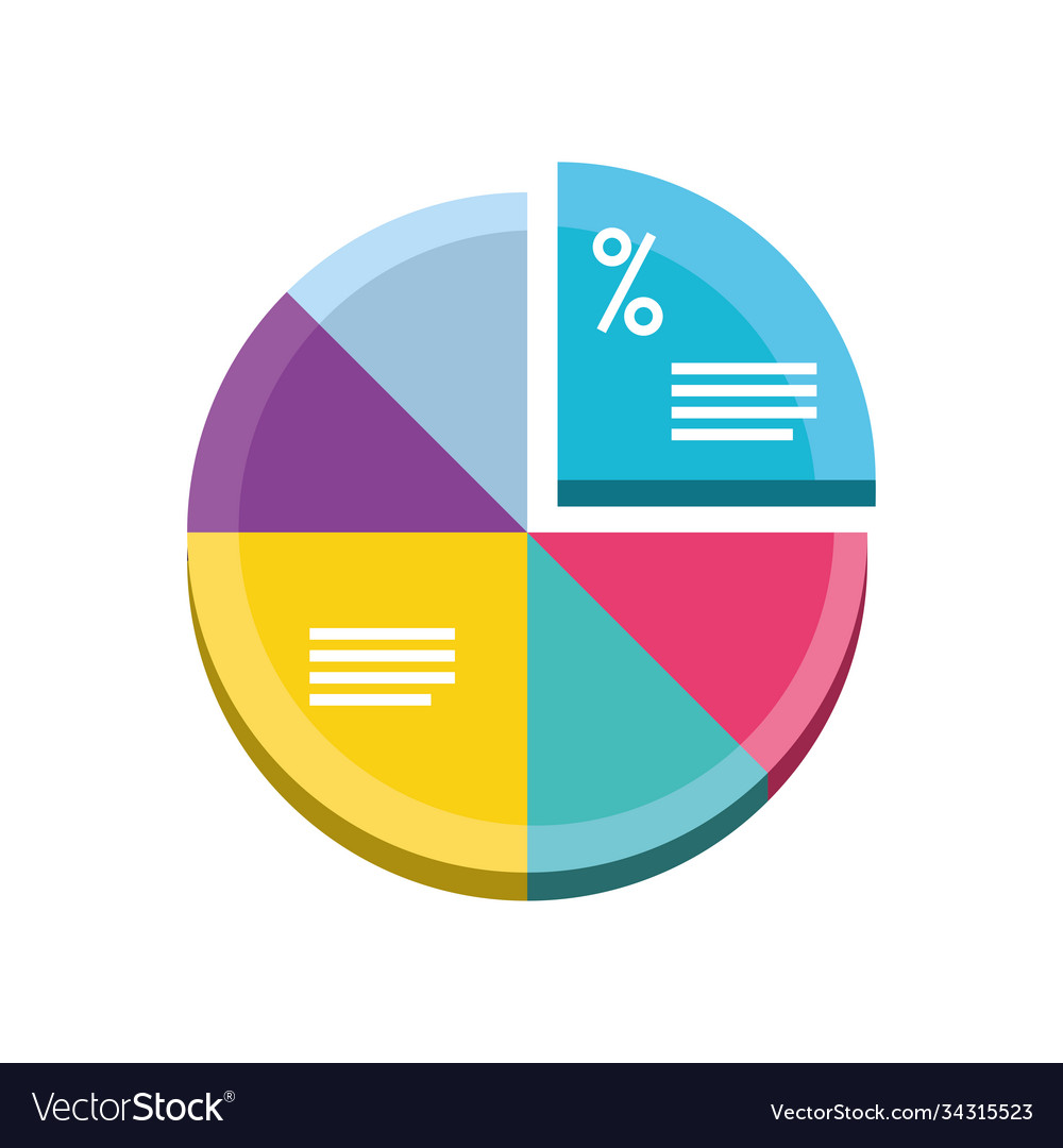 Data analysis pie chart for business reports