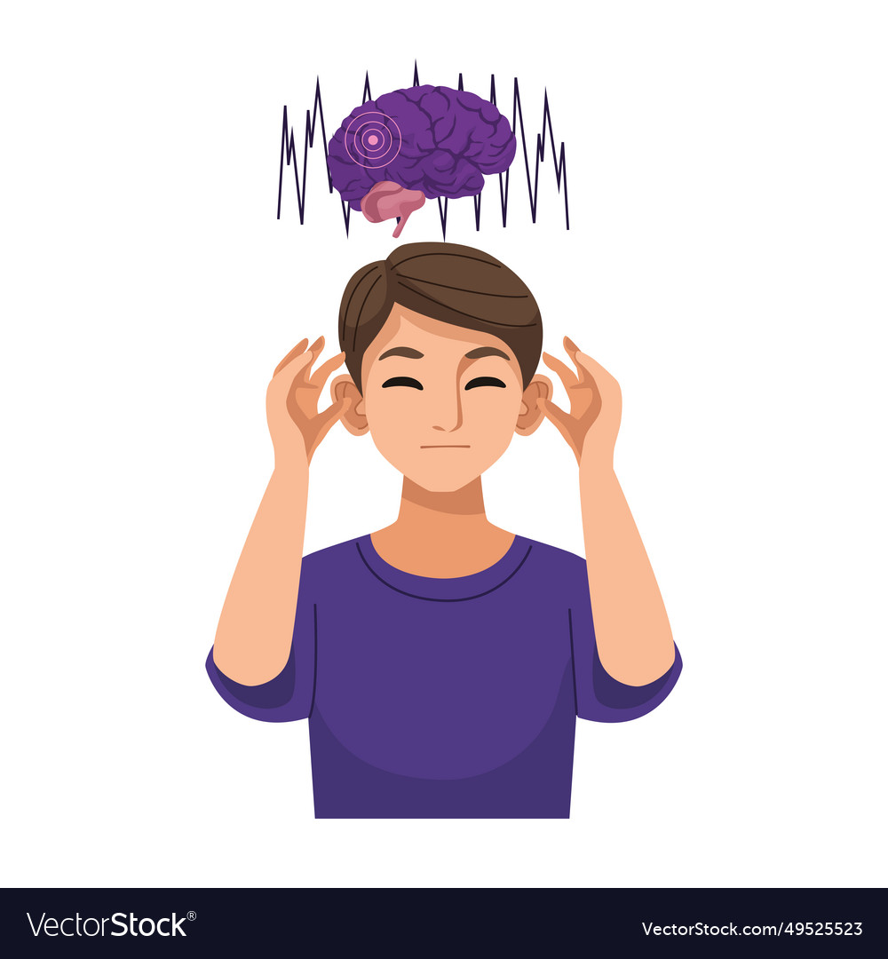 Epilepsy day man Royalty Free Vector Image - VectorStock