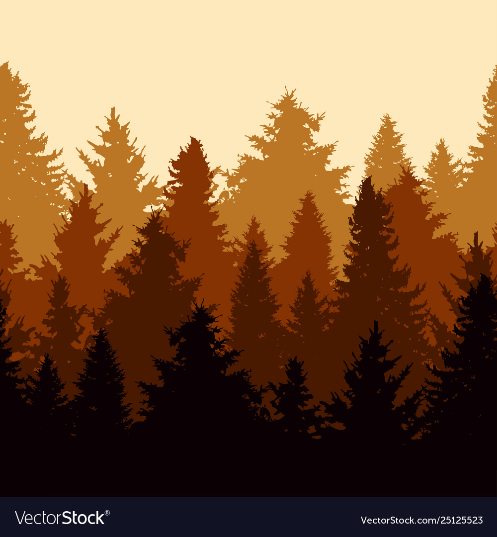 Fir trees seamless pattern vector image Fir trees seamless pattern