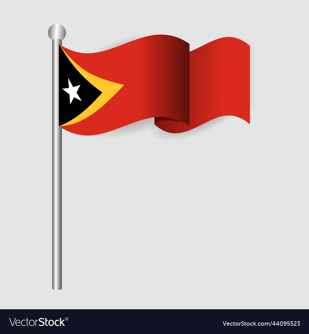 Flag of timor-leste asean association Royalty Free Vector