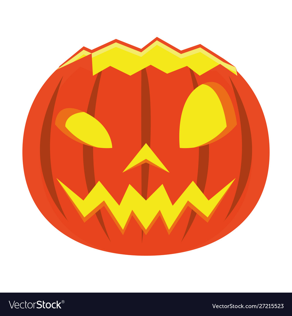 Halloween pumpkin with face icon