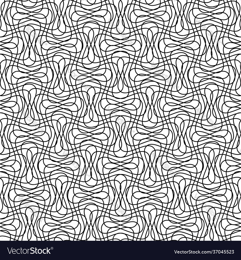 Interlace twine tangled lines seamlessly Vector Image