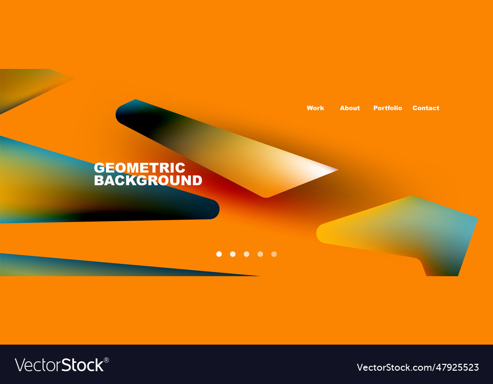 Landing page background template abstract vector image Landing page background template abstract