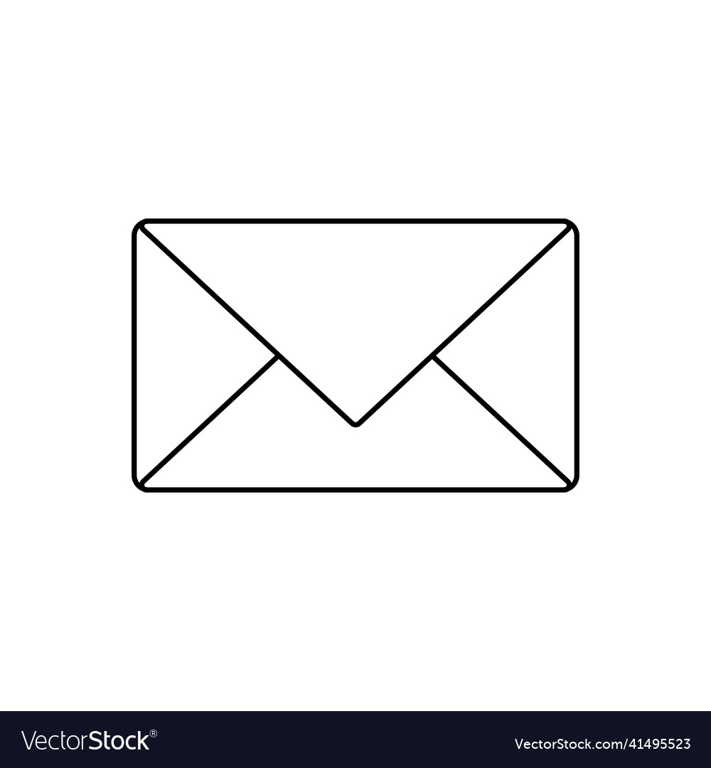 Letter icon email sign flat design message