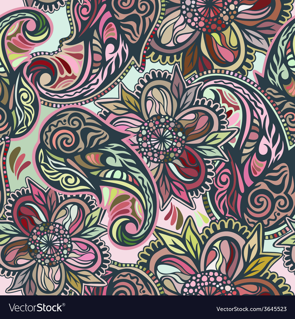 Paisley seamless pattern Royalty Free Vector Image