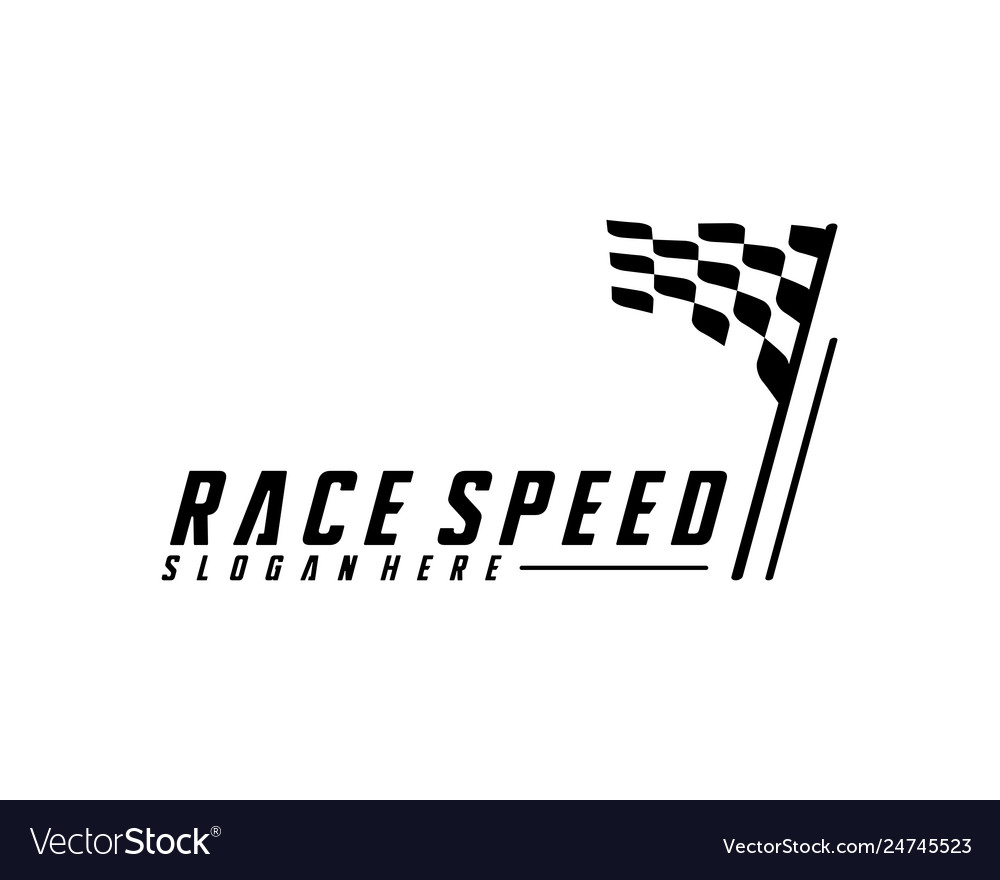 Race flag design concepts icon speed simple vector image Race flag design concepts icon speed simple