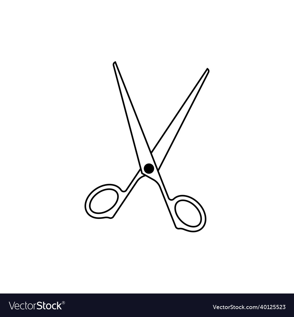 Scissors icon design template isolated