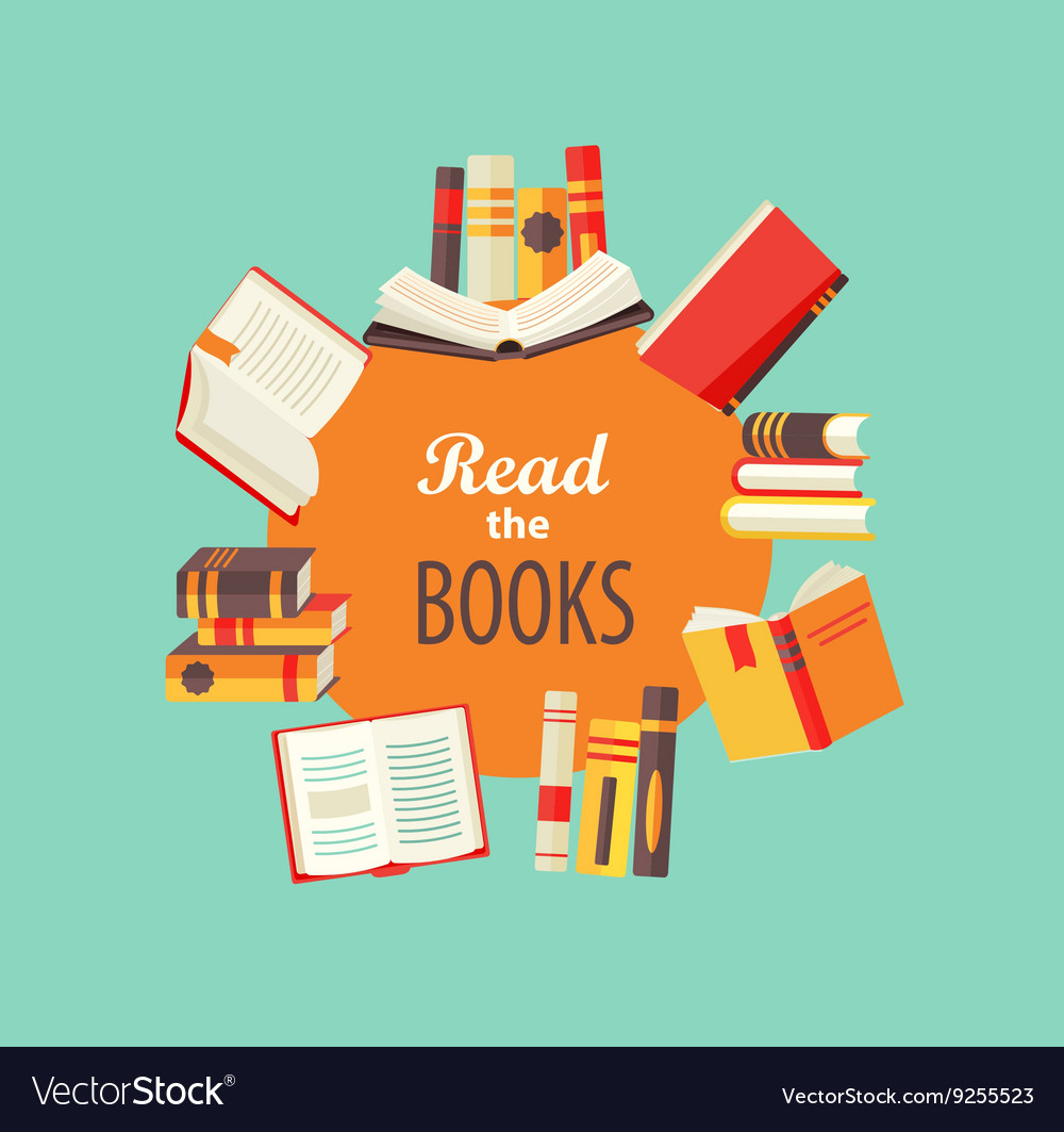 Set of books Royalty Free Vector Image - VectorStock