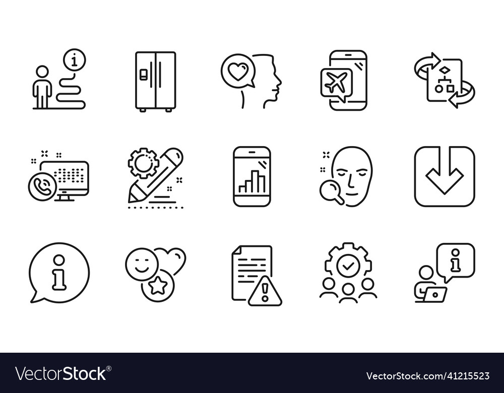 Technology icons set included icon as instruction vector image Technology icons set included icon as instruction
