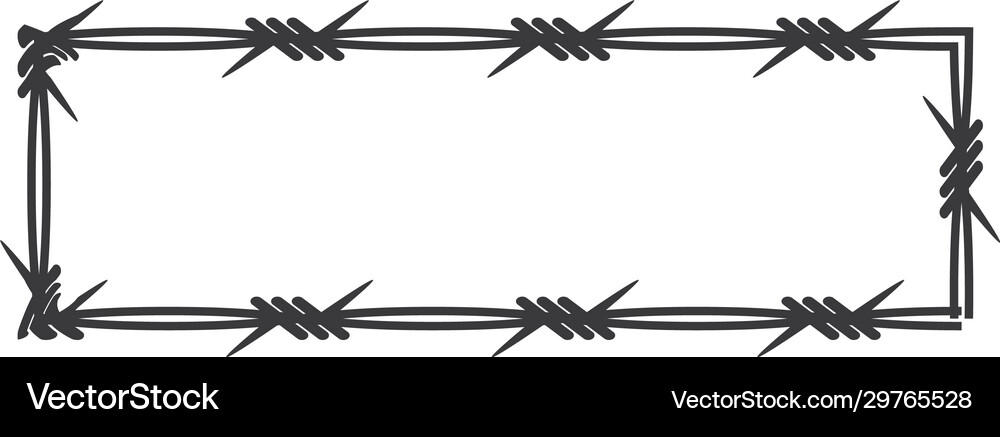 Barbed wire Royalty Free Vector Image - VectorStock