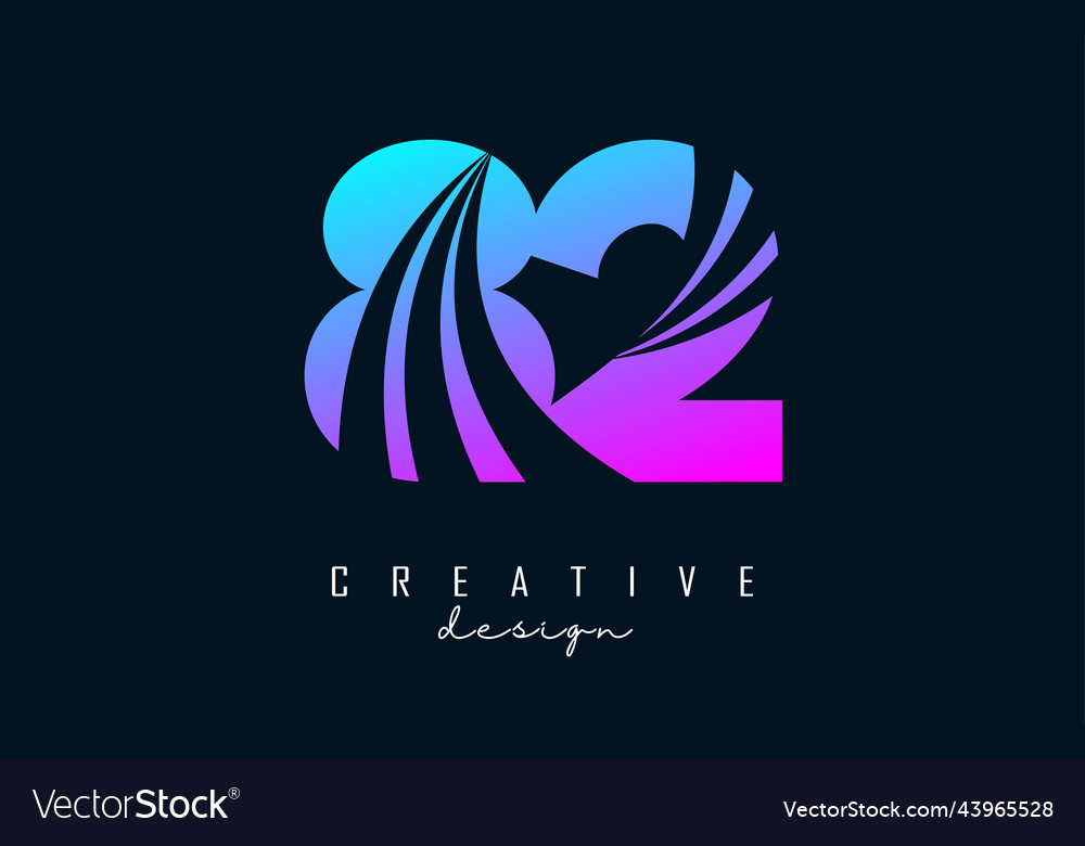 Colorful creative number 82 8 2 logo with leading