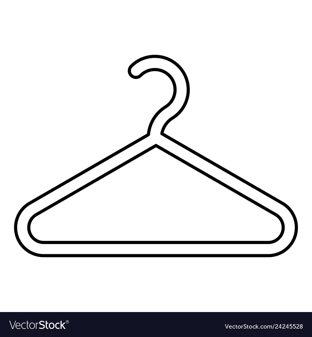 Premium Vector  Vector single black sketch wardrobe shoulder hanger.