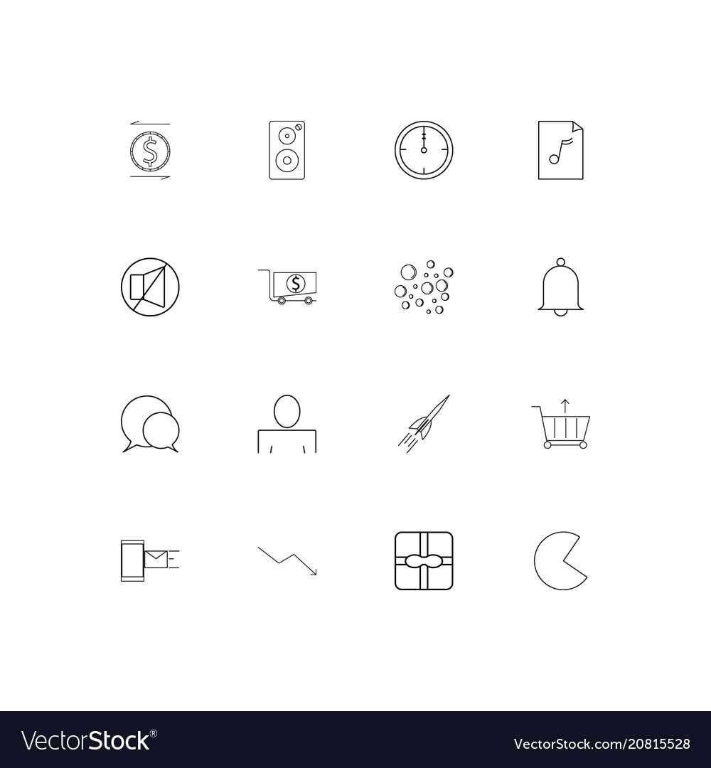 Internet of things linear thin icons set outlined