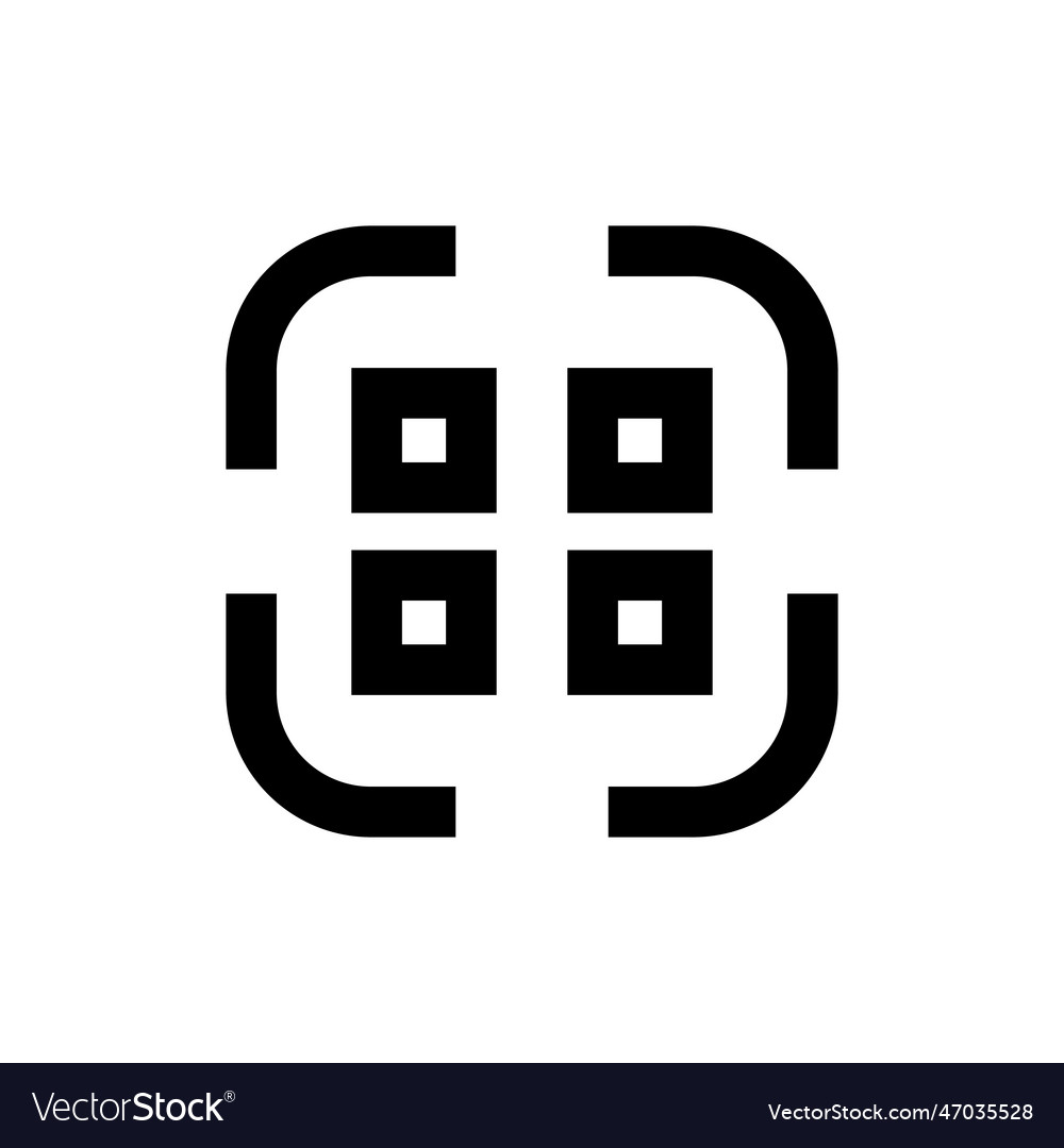 Modern qr code scanning icon or payment