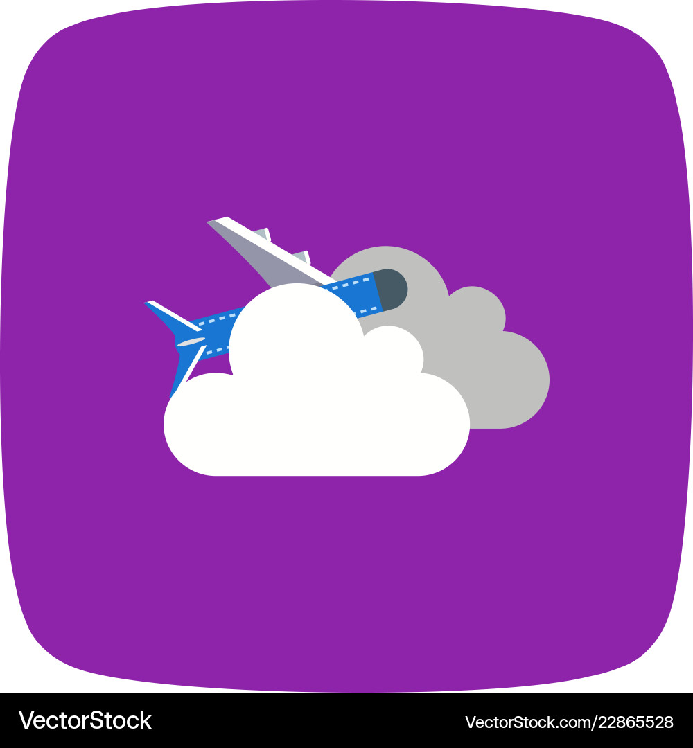 Plane cloud icon Royalty Free Vector Image - VectorStock