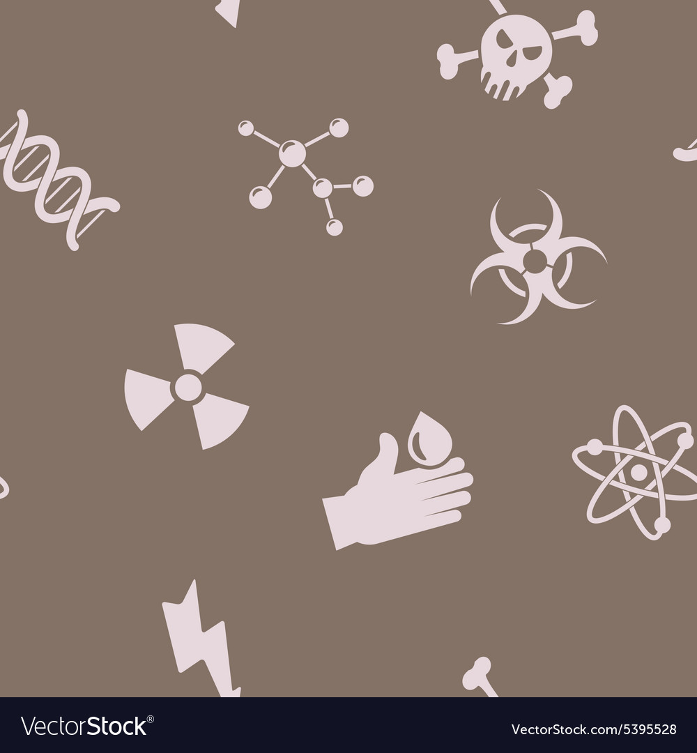 Seamless background with science icons