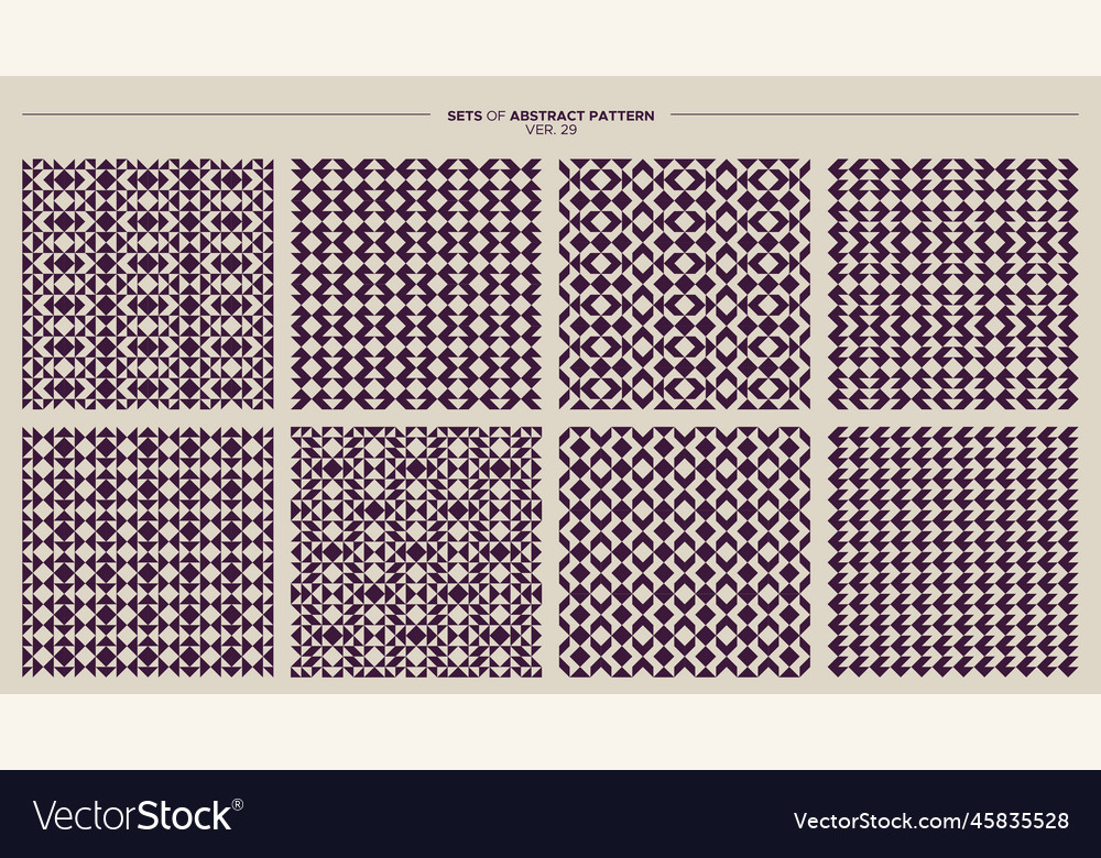 Set of geometric abstract pattern design