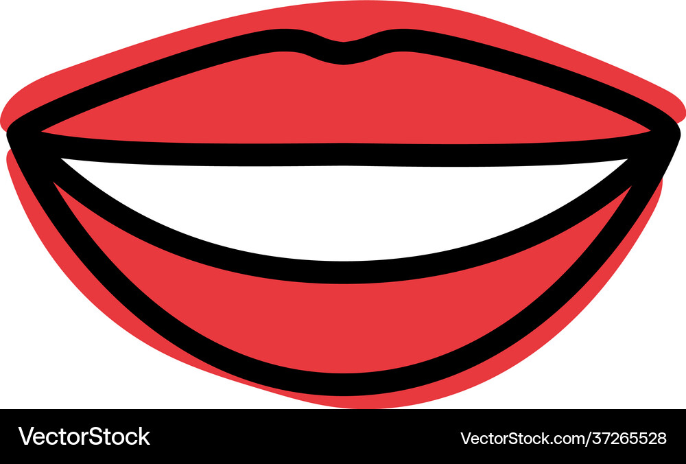 Sexy red lips Royalty Free Vector Image - VectorStock