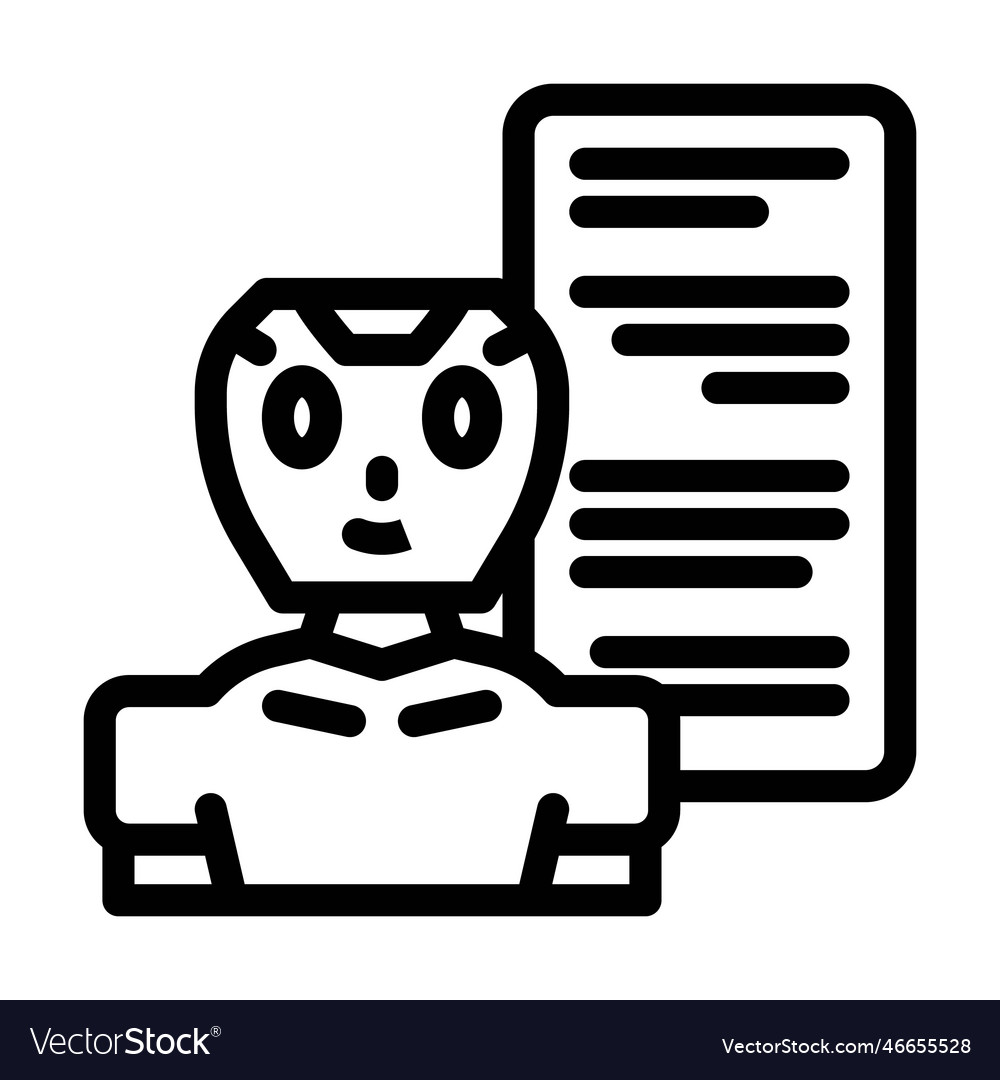 Talk chat bot line icon vector image Talk chat bot line icon