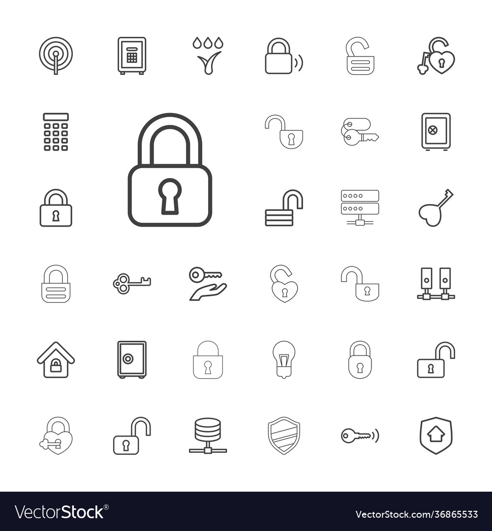 33 lock icons