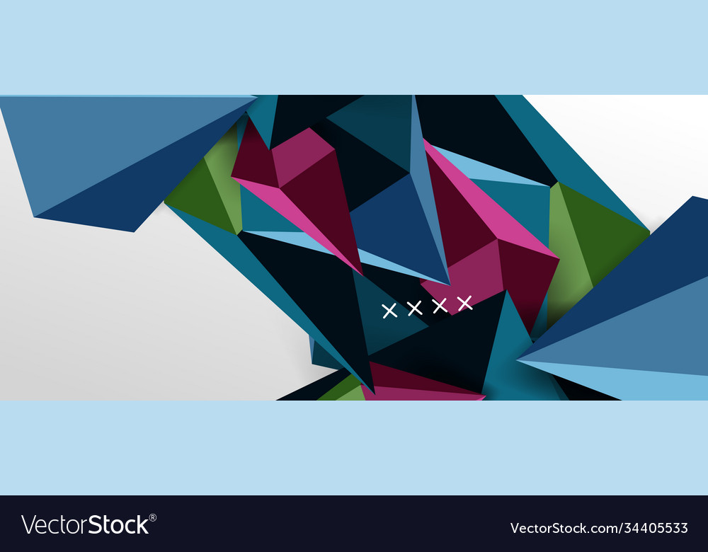 3d low poly abstract shape background vector image 3d low poly abstract shape background
