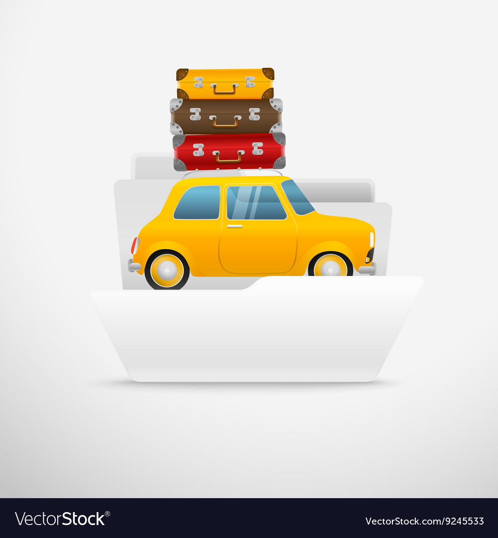 Computer interface folder open illus Royalty Free Vector