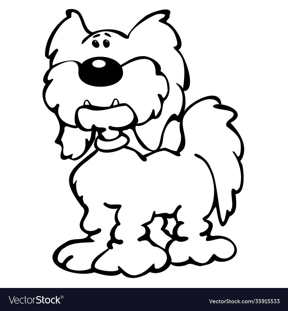 Cute cartoon dog cartoon Royalty Free Vector Image