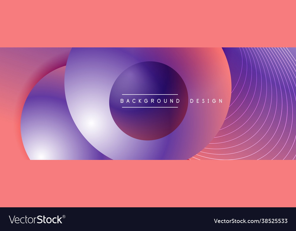 Gradient circles with shadows techno vector image Gradient circles with shadows techno