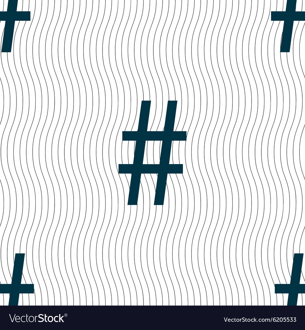 Hash tag icon seamless pattern with geometric