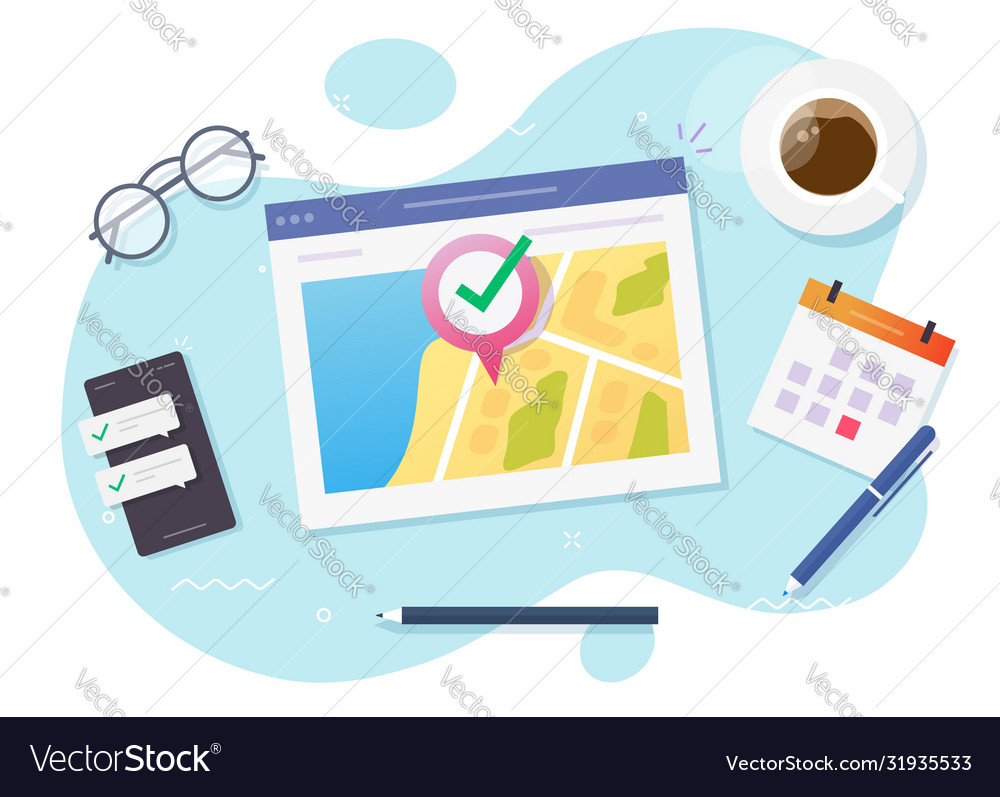 Map pointer internet position destination and gps