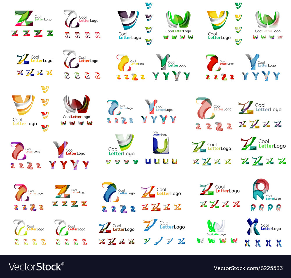 Mega set of letter logos