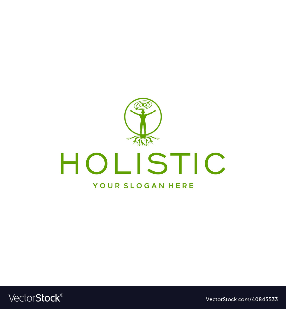 Modern design holistic human person logo