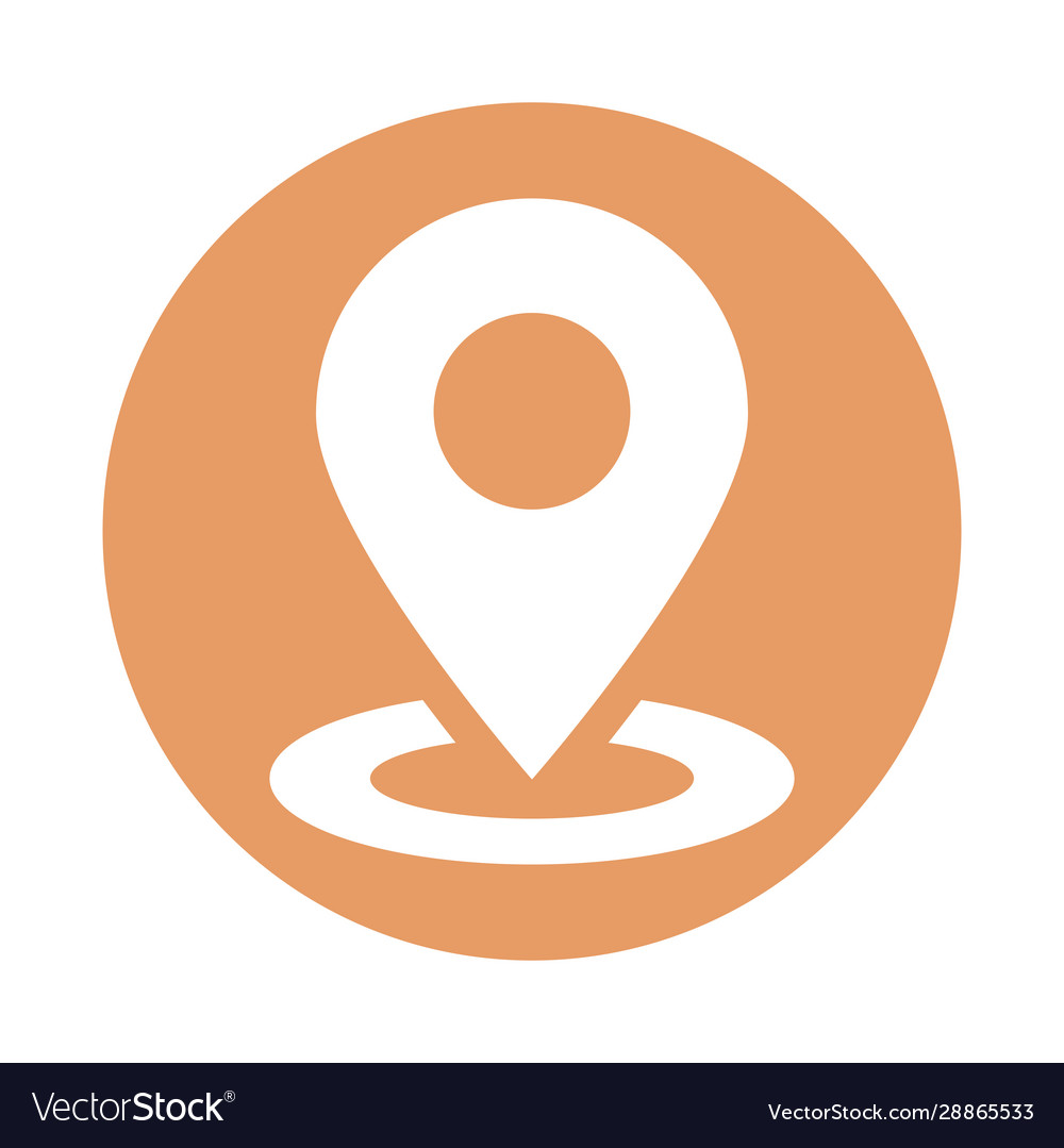 Pin pointer location isolated icon