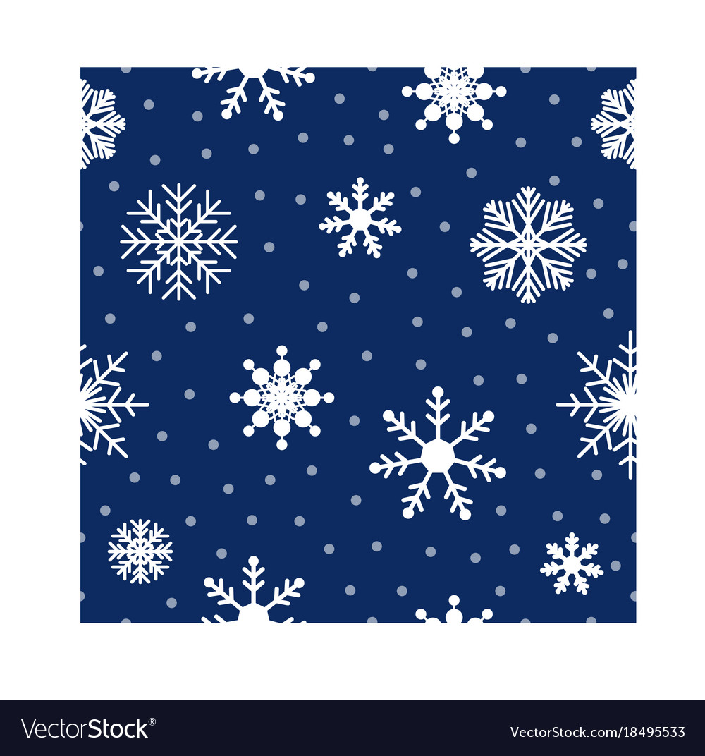 Seamless pattern with snowflakes
