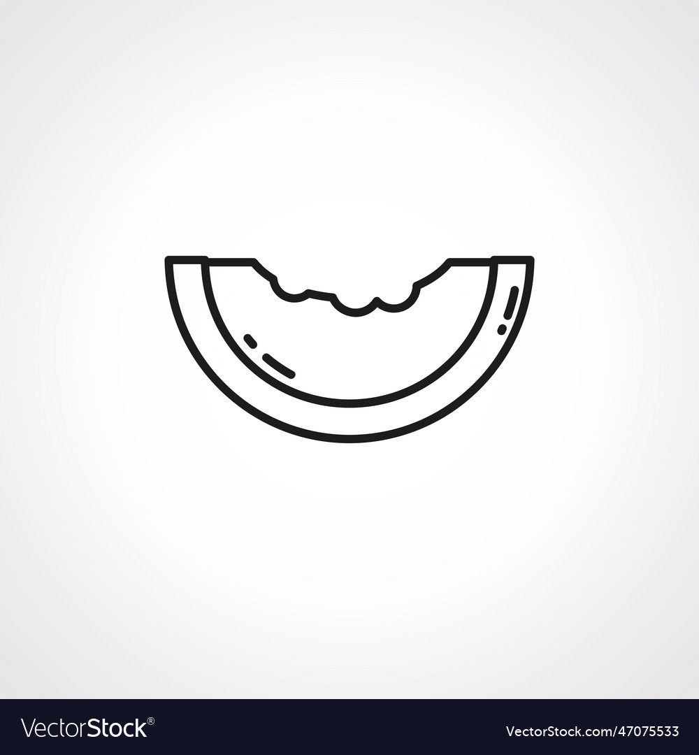 Watermelon line icon slice linear