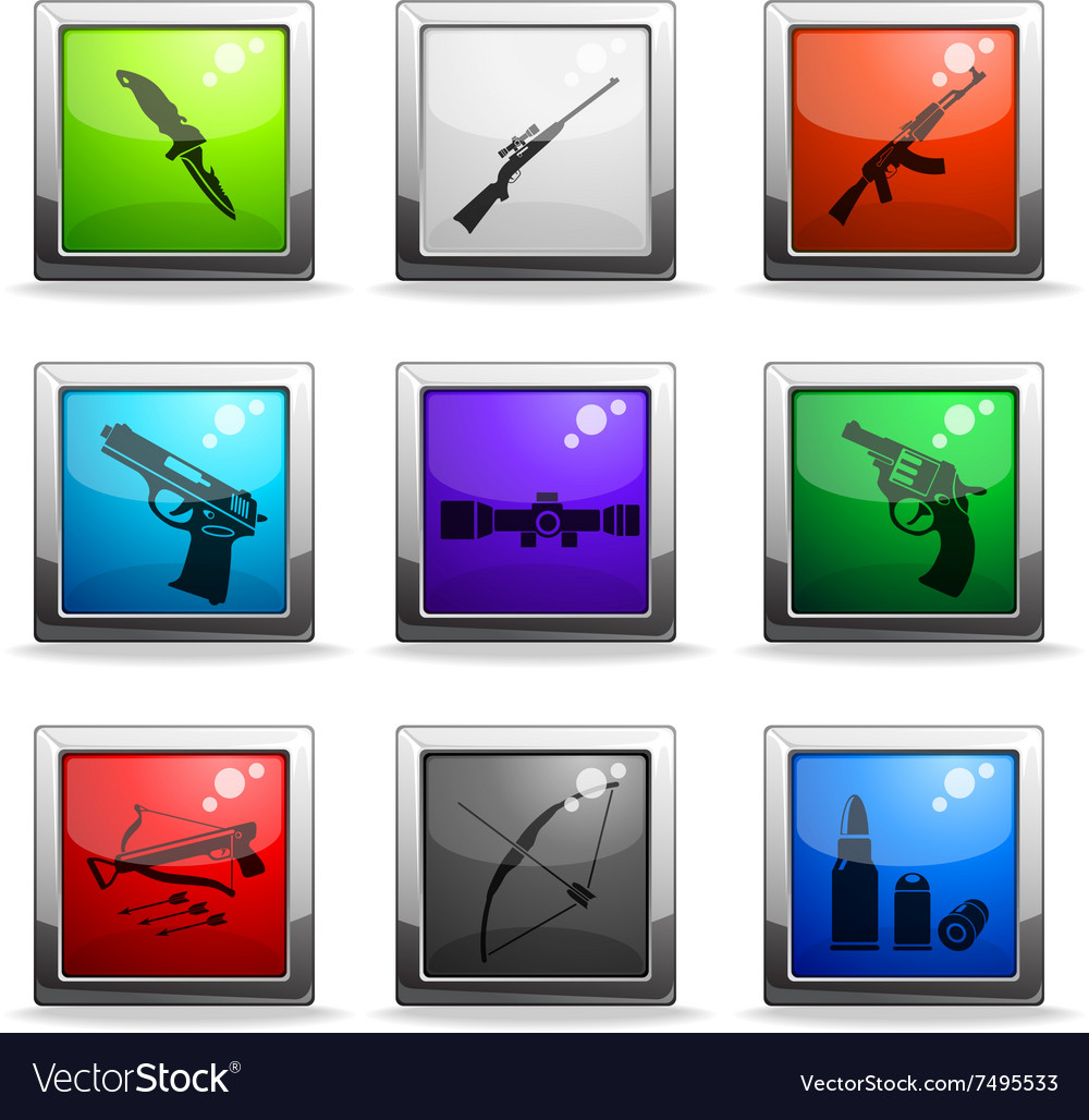 Weapon symbols Royalty Free Vector Image - VectorStock