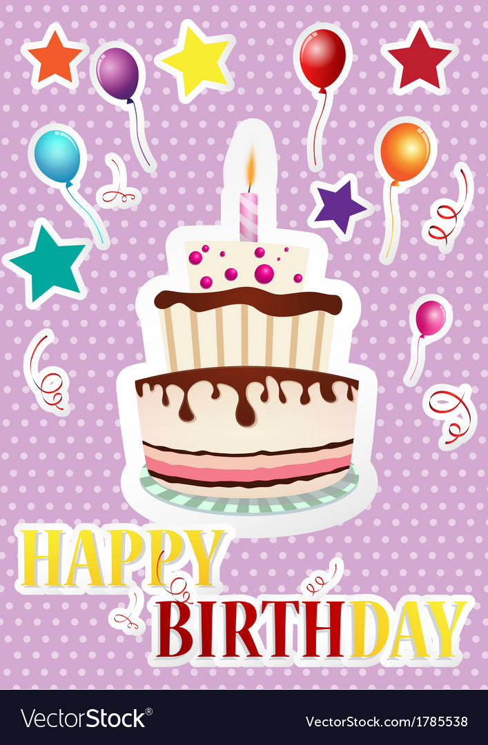 Birthday cake icon Royalty Free Vector Image - VectorStock