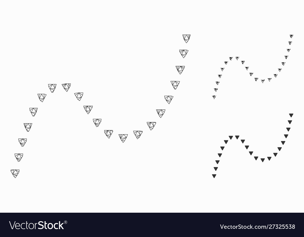 Dotted curve mesh network model vector image Dotted curve mesh network model