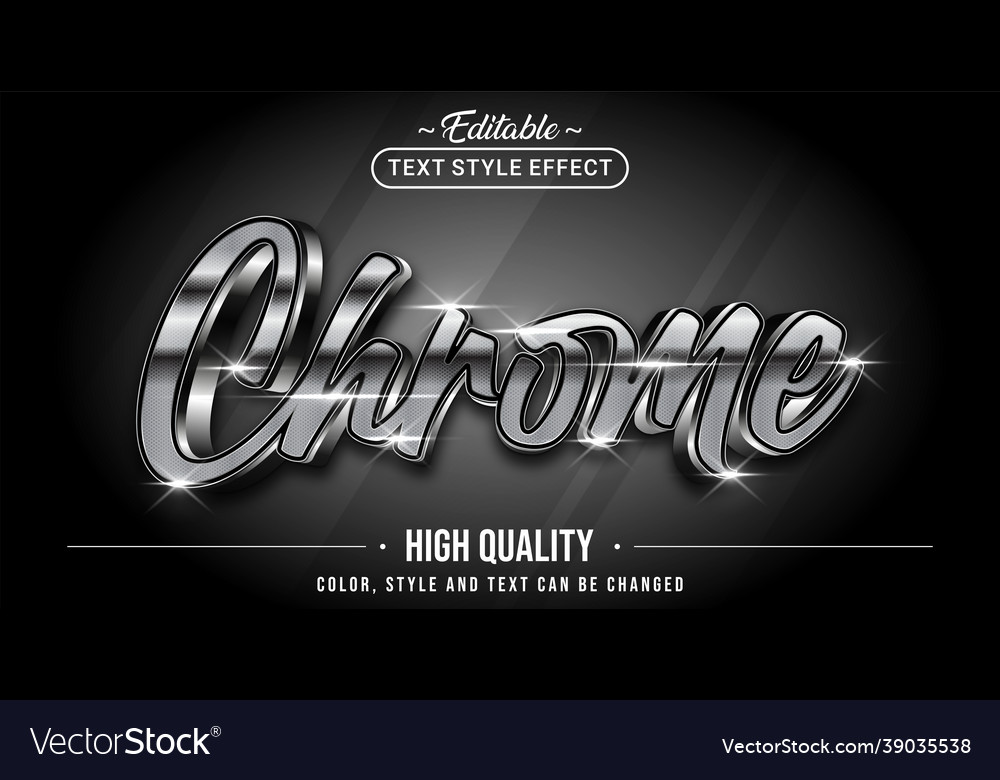 Editable text style effect - chrome