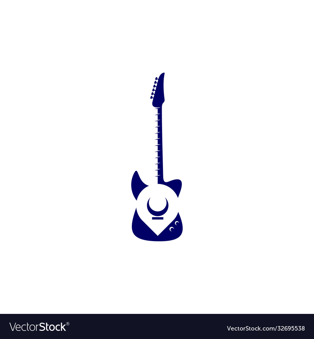 Guitar with point design template simple set